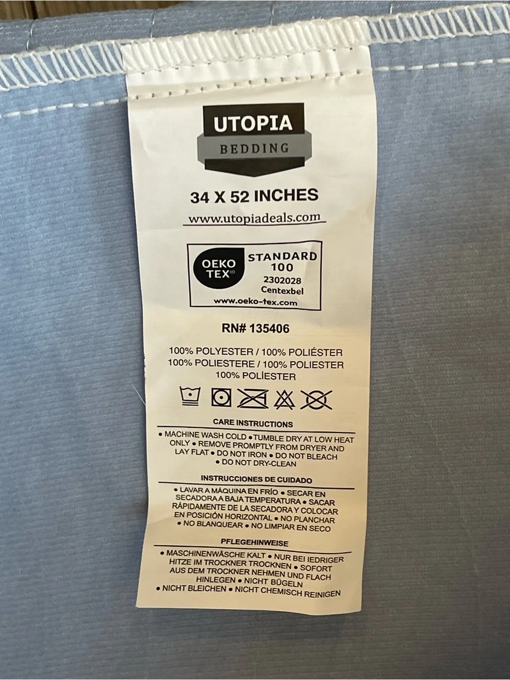 Utopia | Bedding Washable Underpads | Size: 34